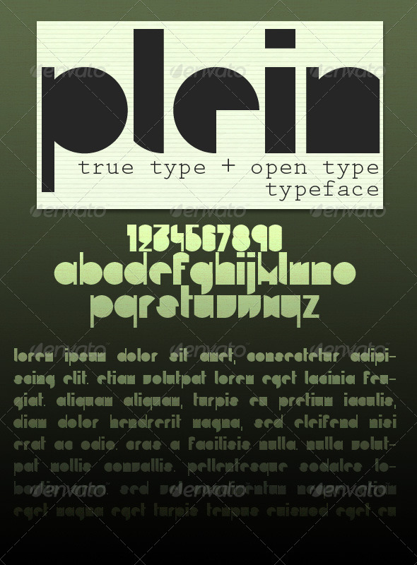 GraphicRiver Plein Typeface 5105582 GraphicRiver Plein Typeface 5105582