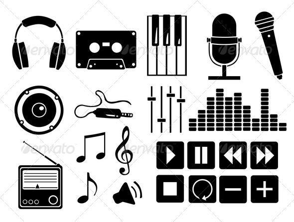 GraphicRiver Vector Set of Music Icons and Buttons 5091741 GraphicRiver Vector Set of Music Icons and Buttons 5091741