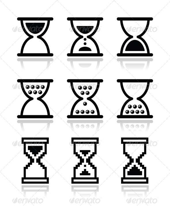 GraphicRiver Hourglass and Sandglass Set 5106395 GraphicRiver Hourglass and Sandglass Set 5106395
