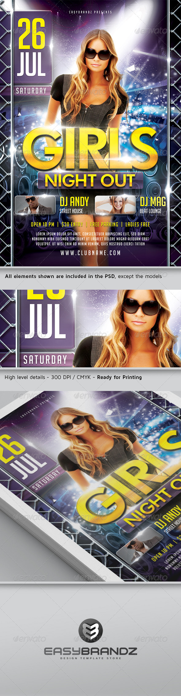 Girls Night Out Flyer Template - Events Flyers