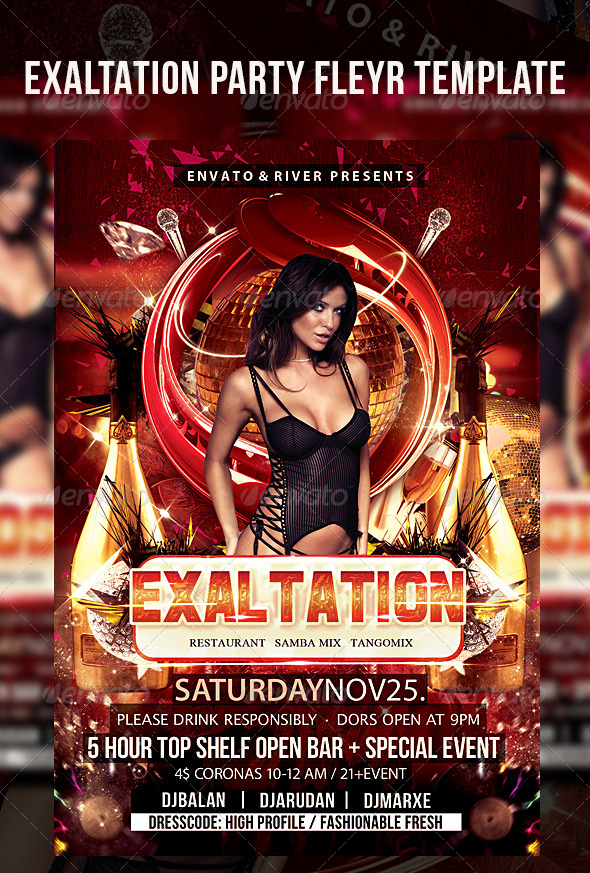 GraphicRiver Exaltation Party Flyer Template 4962681 GraphicRiver Exaltation Party Flyer Template 4962681