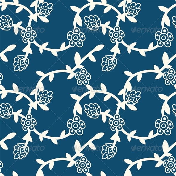GraphicRiver Blue Floral Pattern 5110848 GraphicRiver Blue Floral Pattern 5110848