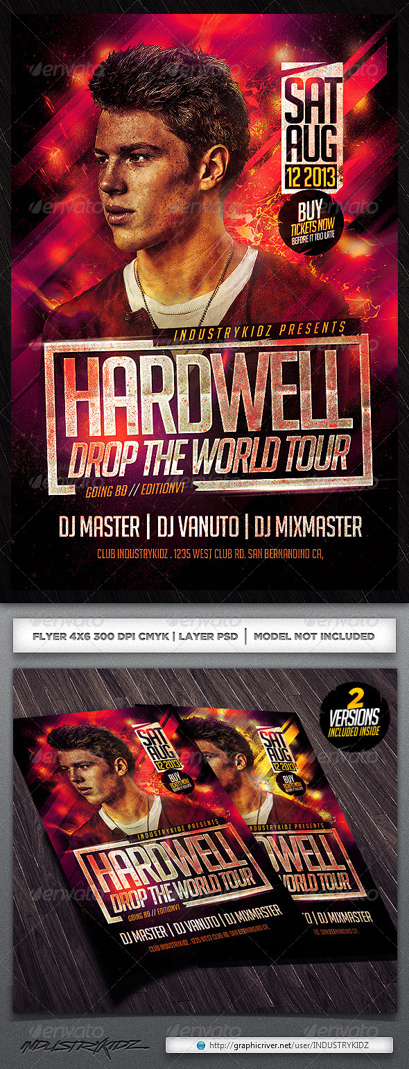 Electro Dj Flyer Template - Clubs & Parties Events