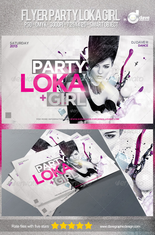 GraphicRiver Flyer Party Loka Girl 5056755 GraphicRiver Flyer Party Loka Girl 5056755