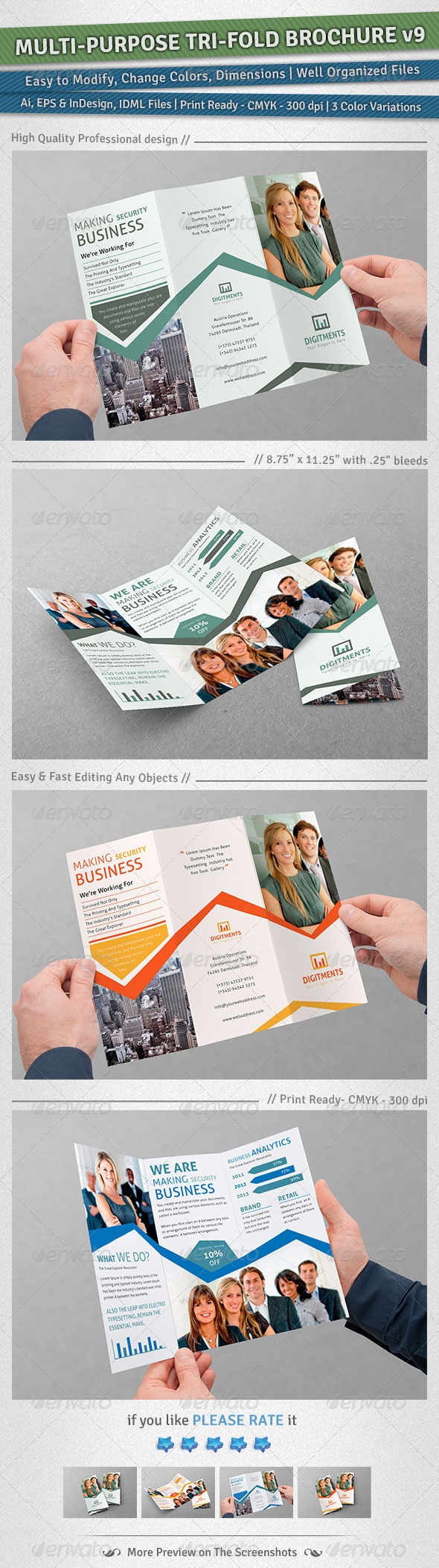 GraphicRiver Multi-purpose Tri-Fold Brochure Volume 9 5111810 GraphicRiver Multi-purpose Tri-Fold Brochure Volume 9 5111810