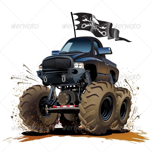 GraphicRiver Cartoon Monster Truck 5100037 GraphicRiver Cartoon Monster Truck 5100037