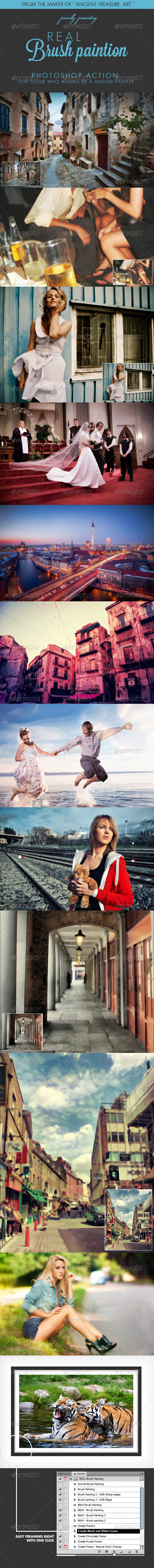 REAL Brush Painting - Ps Action Pack - Photo Effects Actions