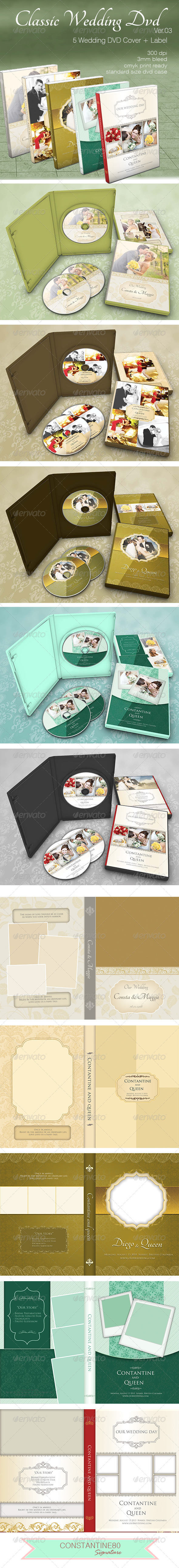 Classic Wedding Dvd ver03 - CD & DVD artwork Print Templates