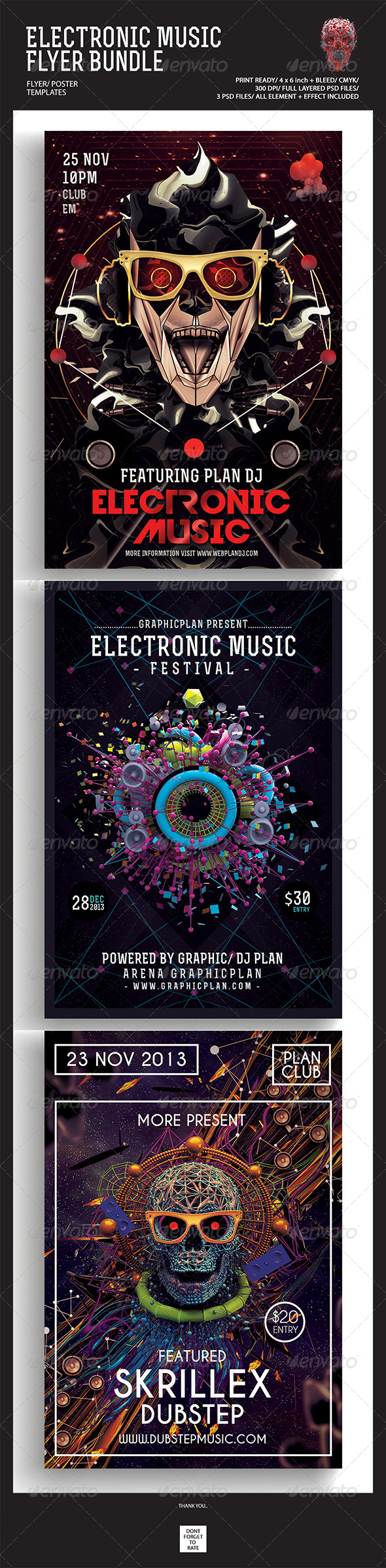 GraphicRiver Electronic Music Flyer Poster Bundle 5125896 GraphicRiver Electronic Music Flyer Poster Bundle 5125896