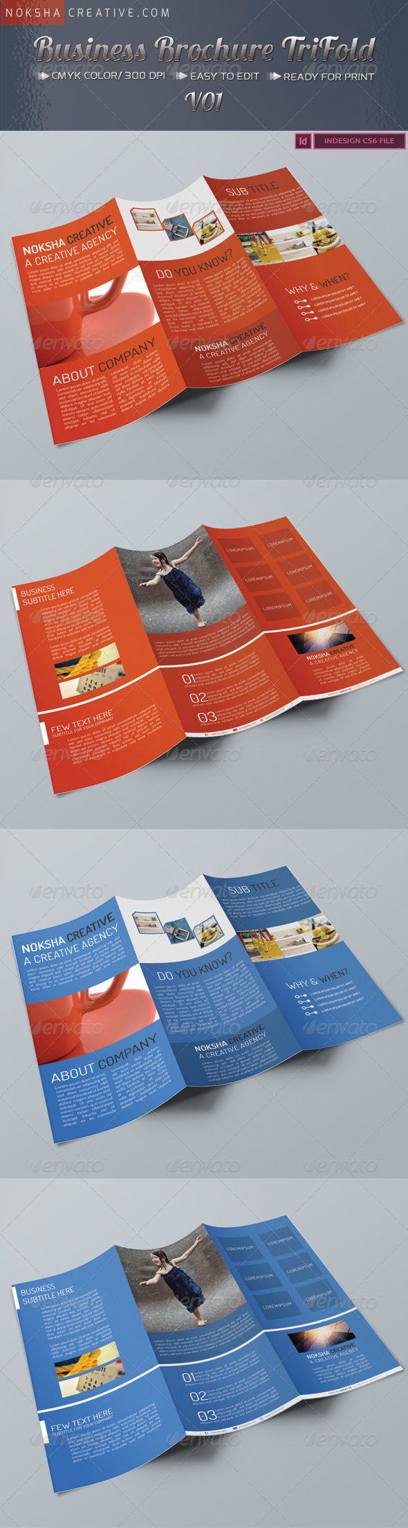 Business Tri Fold Brochure - Brochures Print Templates