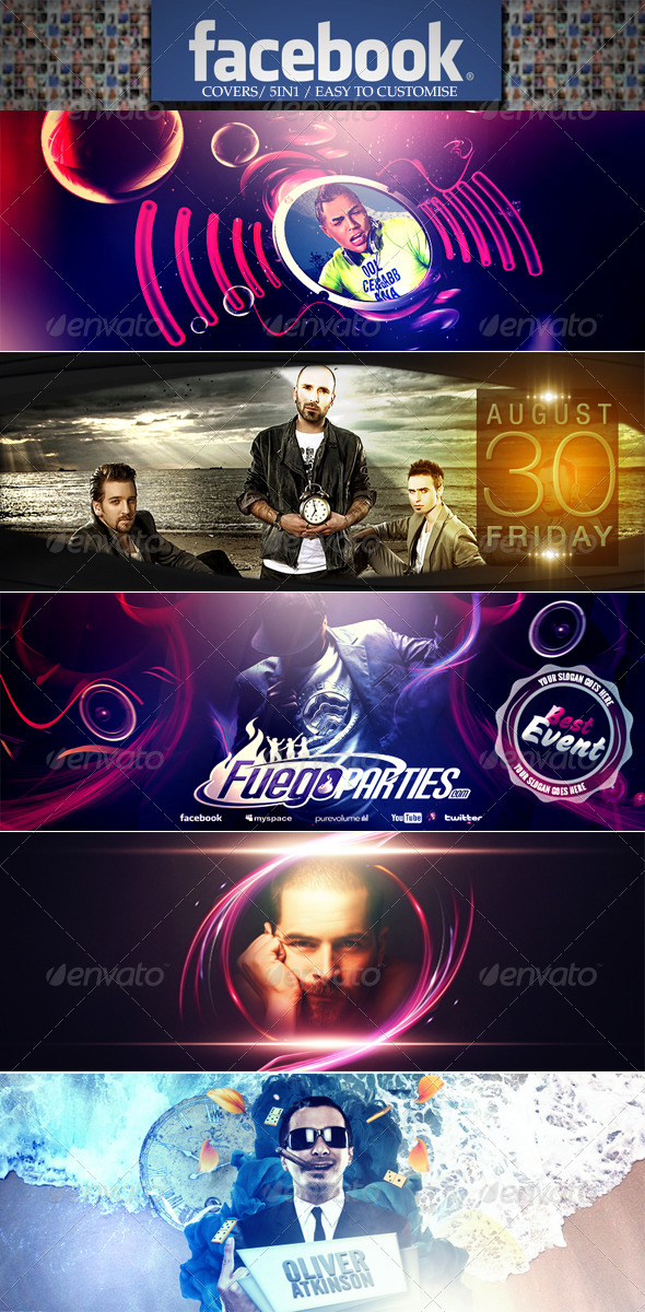 "Must Have" Fb Timeline Covers - 5in1 - Facebook Timeline Covers Social Media