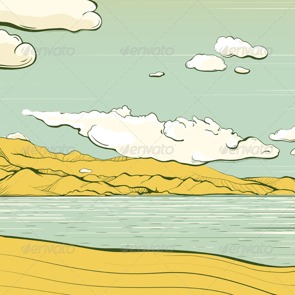 GraphicRiver Landscape Background with Clouds and Mountains 5135391 GraphicRiver Landscape Background with Clouds and Mountains 5135391