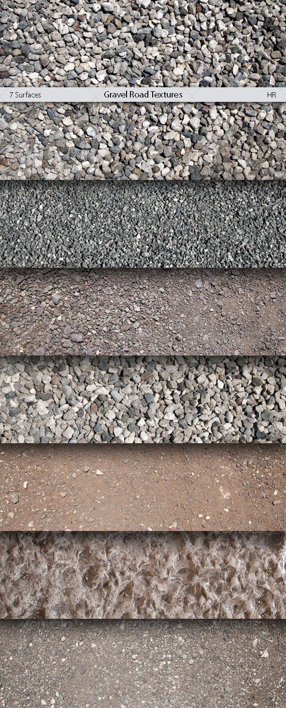 GraphicRiver Gravel Road Surfaces Textures 5135969 GraphicRiver Gravel Road Surfaces Textures 5135969