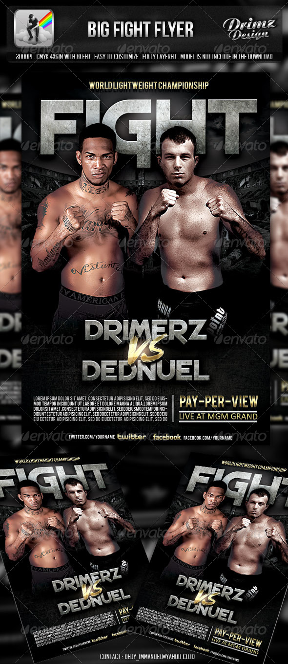 GraphicRiver Big Fight Flyer 5136760 GraphicRiver Big Fight Flyer 5136760