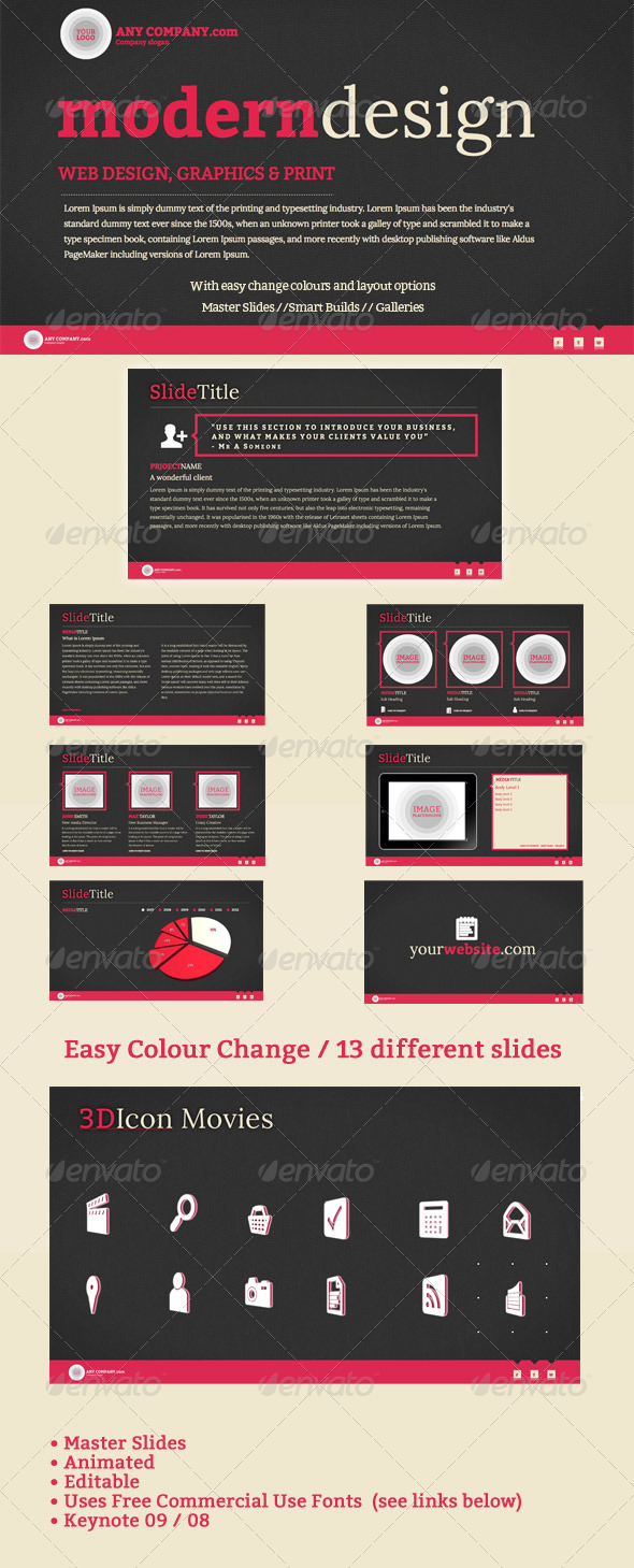 GraphicRiver Modern Design Keynote Template 5043038 GraphicRiver Modern Design Keynote Template 5043038