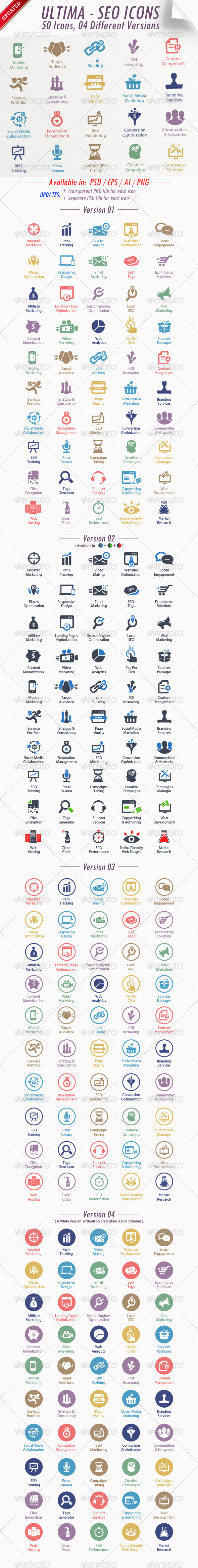 Ultima SEO Services Icons - Web Icons