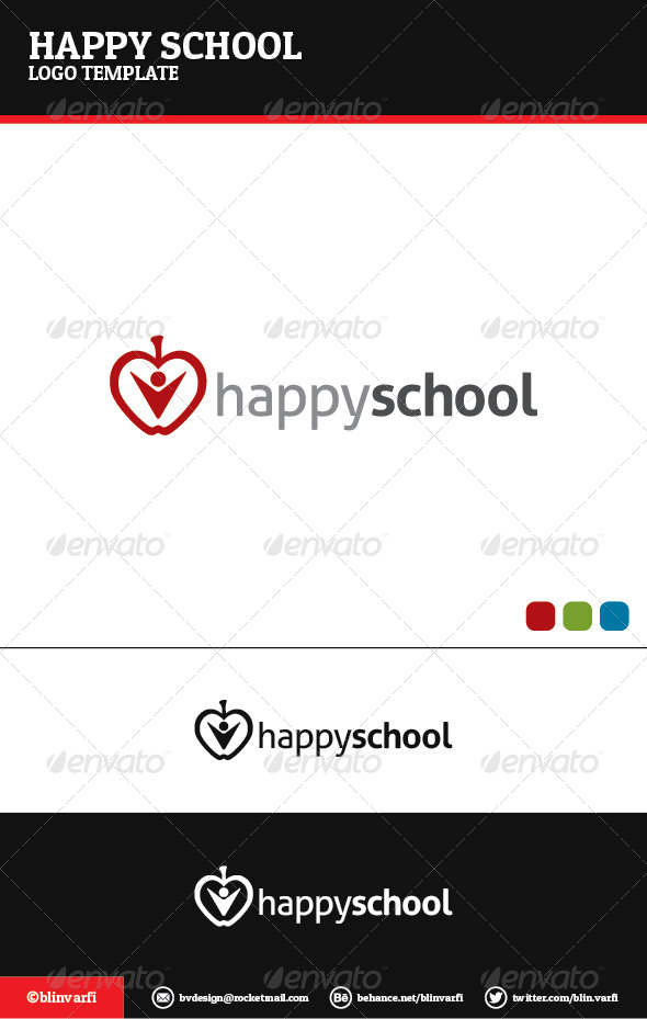 Happy School Logo Template - Symbols Logo Templates