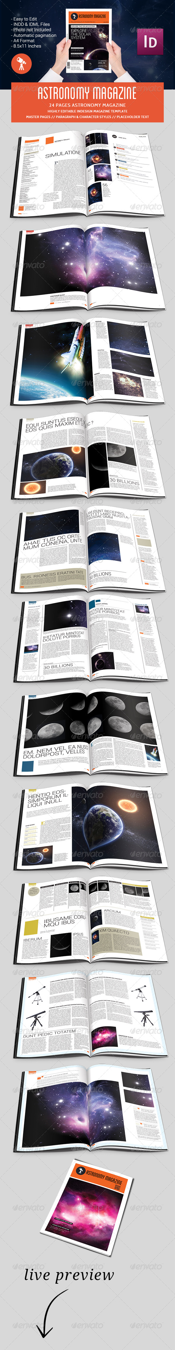 GraphicRiver Astronomy Magazine Template 5082744 GraphicRiver Astronomy Magazine Template 5082744