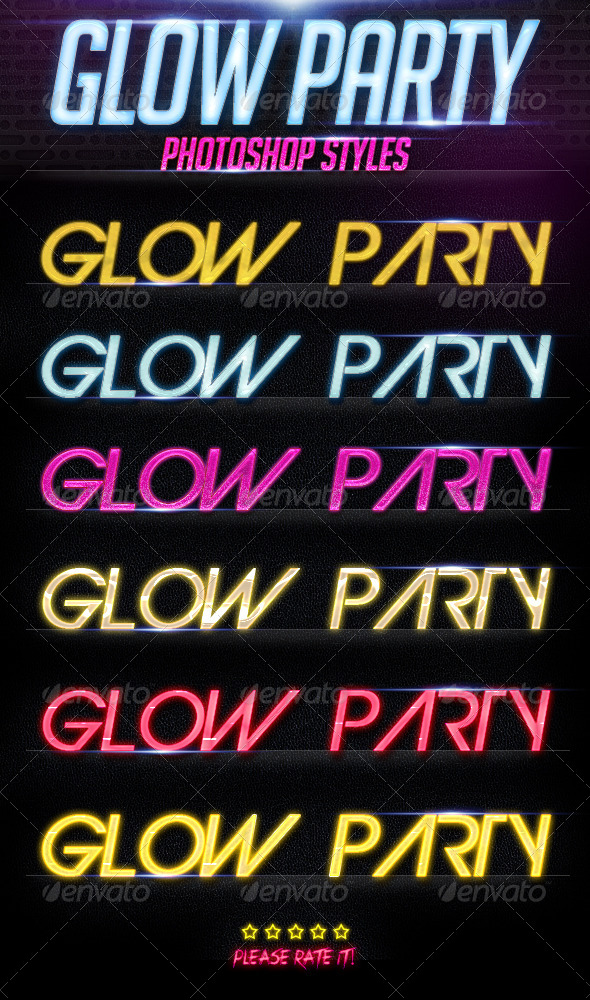 GraphicRiver Glow Party Text Effects 5149086 GraphicRiver Glow Party Text Effects 5149086