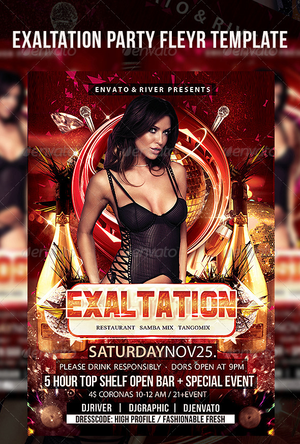 Exaltation Party Flyer Template - Events Flyers