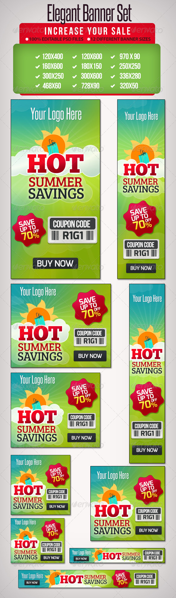 GraphicRiver Summer Savings Banners Google pack banner set 5150700 GraphicRiver Summer Savings Banners Google pack banner set 5150700