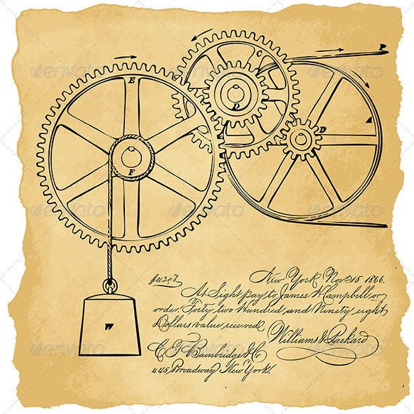GraphicRiver Gears with Notes 5150975 GraphicRiver Gears with Notes 5150975