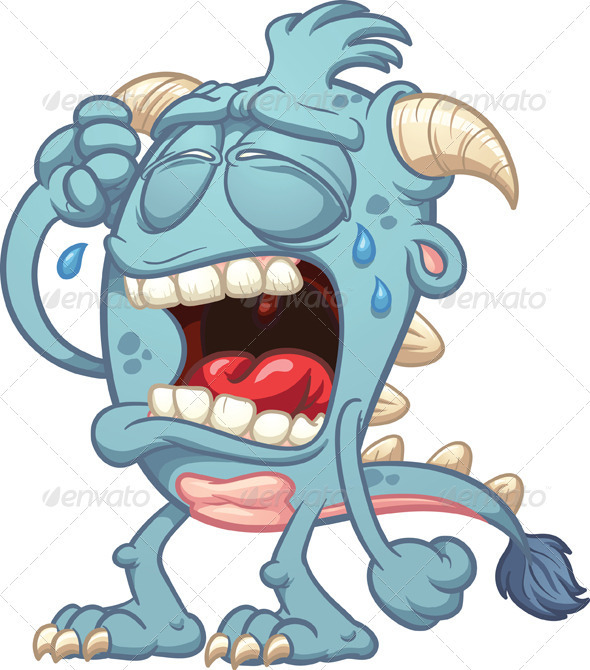 GraphicRiver Crying Cartoon Monster 5155599 GraphicRiver Crying Cartoon Monster 5155599