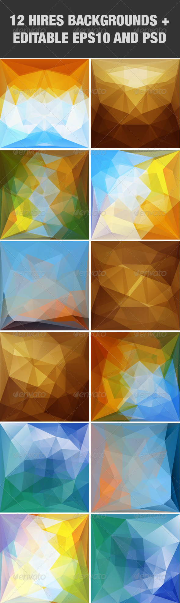 GraphicRiver Abstract Triangular Backgrounds Set 5139082 GraphicRiver Abstract Triangular Backgrounds Set 5139082