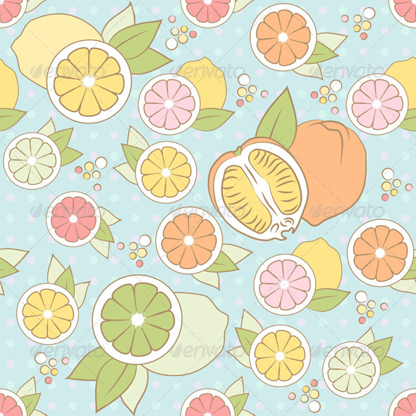 GraphicRiver Vector Seamless Pattern with Citrus 5157787 GraphicRiver Vector Seamless Pattern with Citrus 5157787