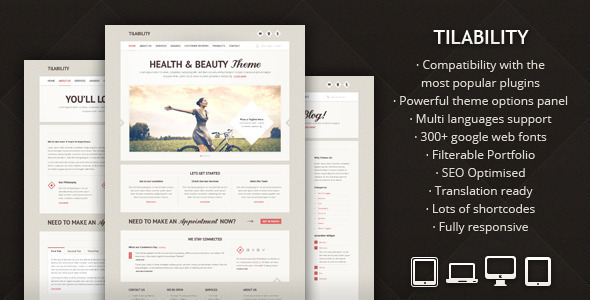 Tilability - Responsive Health & Beauty WP theme - Health & Beauty Retail