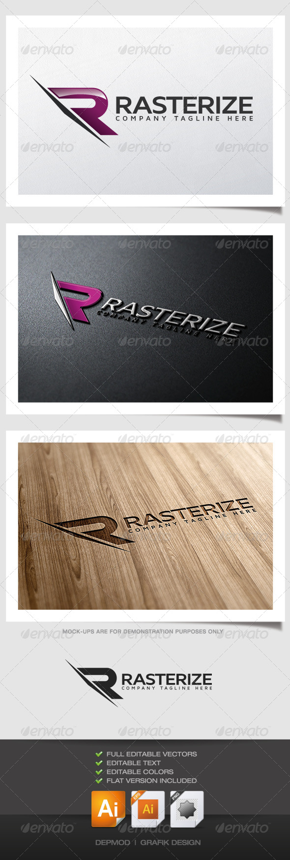Rasterize Logo - Letters Logo Templates