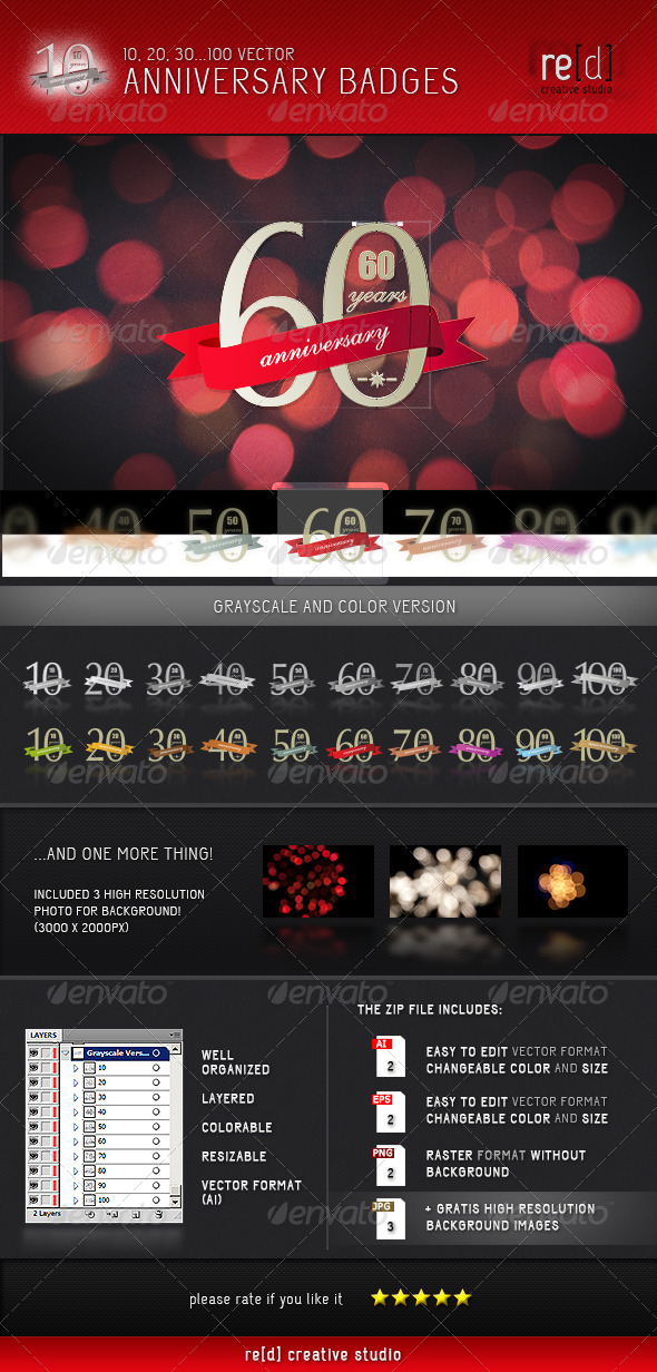 GraphicRiver Anniversary and Birthday Badges 5159405 GraphicRiver Anniversary and Birthday Badges 5159405