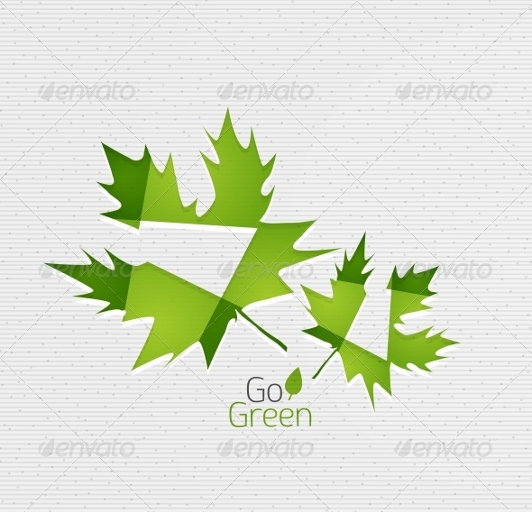 Leaf on Paper Template - Backgrounds Decorative