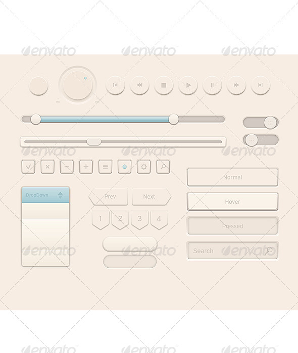 GraphicRiver Cream Style User Interface Elements 5164407 GraphicRiver Cream Style User Interface Elements 5164407