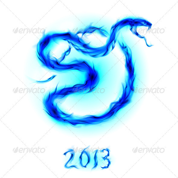 GraphicRiver Snake made from Blue Flames 5171917 GraphicRiver Snake made from Blue Flames 5171917