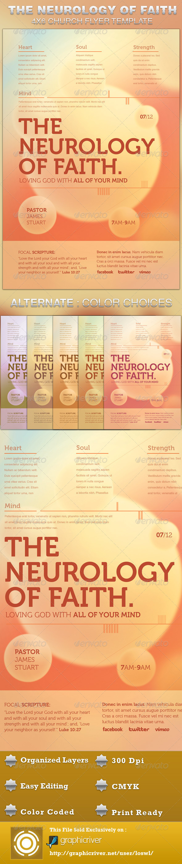 The Neurology of Faith Church Flyer Template - Church Flyers