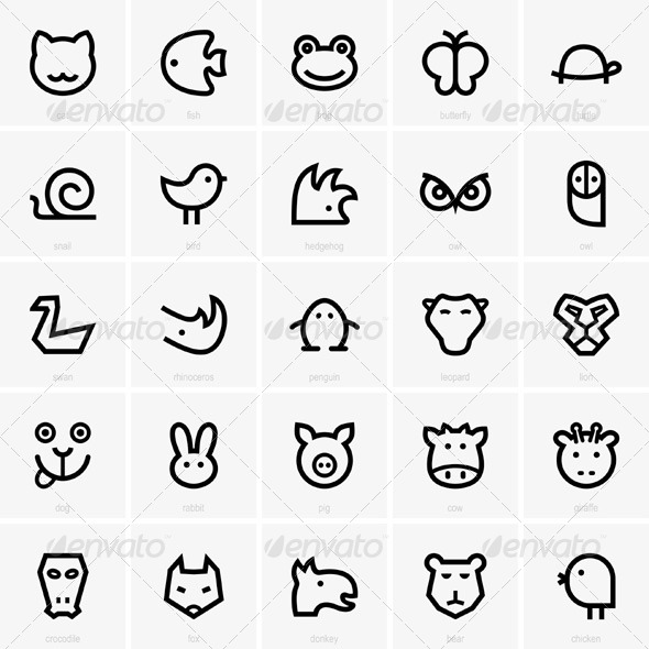 GraphicRiver Animal Icons 5173938 GraphicRiver Animal Icons 5173938