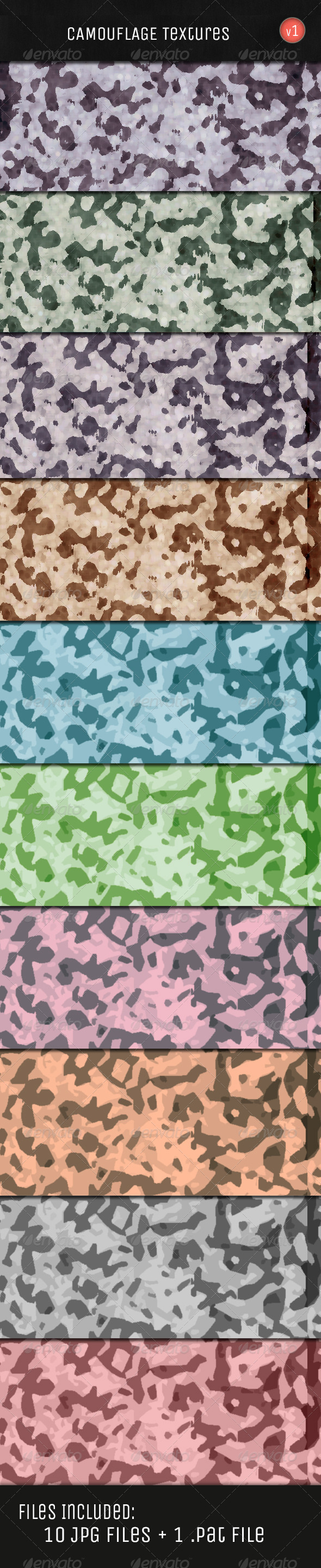 GraphicRiver Camouflage Textures 5174393 GraphicRiver Camouflage Textures 5174393