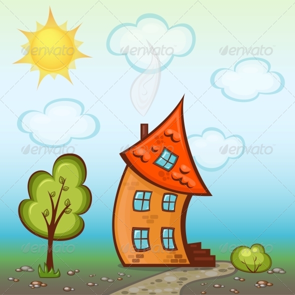 GraphicRiver House with Nature 5174988 GraphicRiver House with Nature 5174988