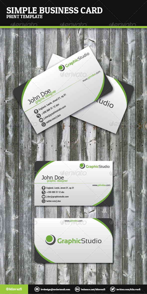 Simple Business Card - Corporate Business Cards