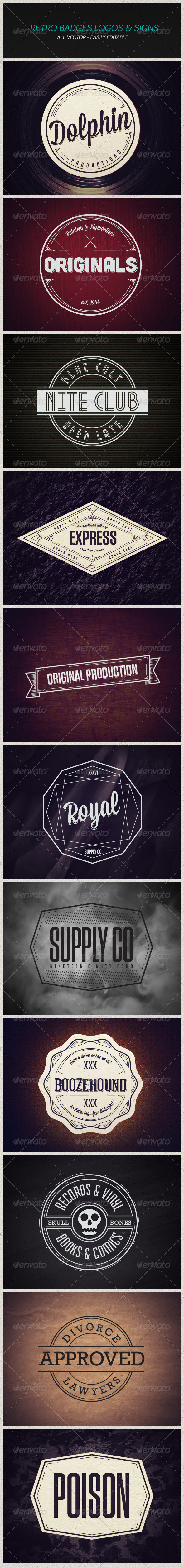 GraphicRiver Modern Retro Badges Vintage Logos and Signs 5178631 GraphicRiver Modern Retro Badges Vintage Logos and Signs 5178631