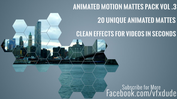 videohive clean animated motion mattes pack 3简单动画运动蒙版包