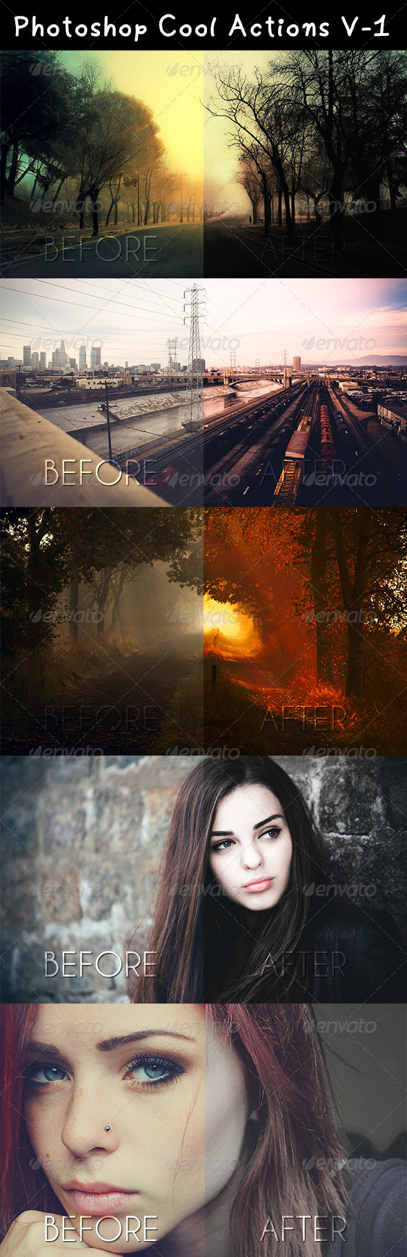 8 Great Actions for each photo - Actions Photoshop