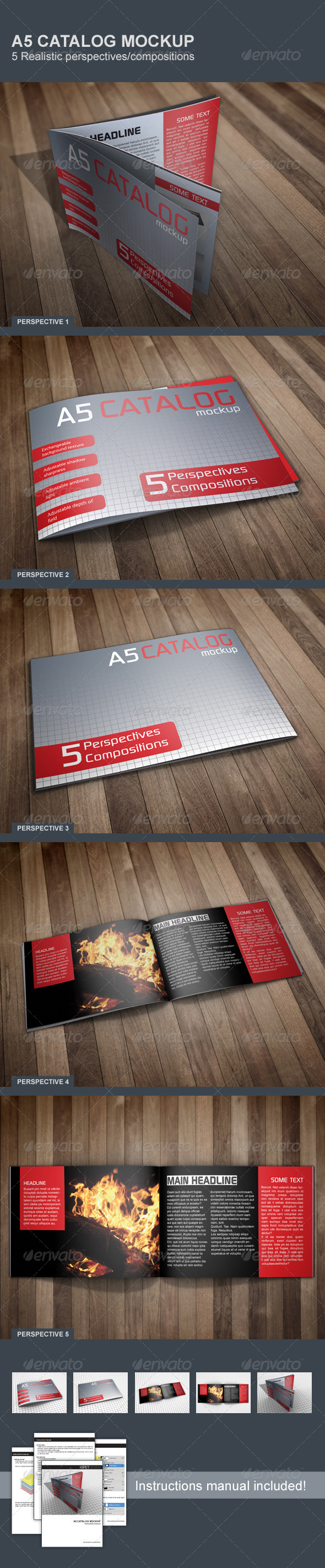 GraphicRiver Realistic A5 Catalog Mockup 5180771 GraphicRiver Realistic A5 Catalog Mockup 5180771