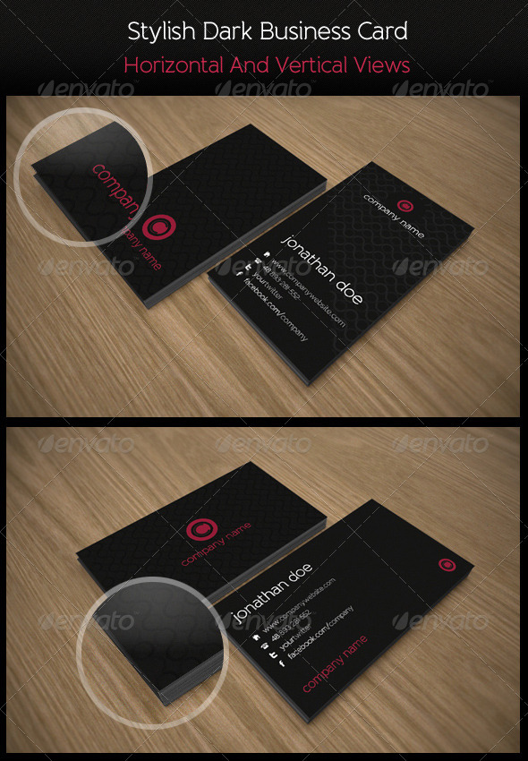 GraphicRiver Stylish Dark Business Card 532190 GraphicRiver Stylish Dark Business Card 532190