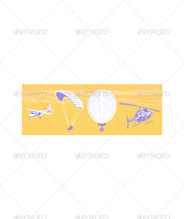 GraphicRiver Flying and Parachute Set 5191940 GraphicRiver Flying and Parachute Set 5191940