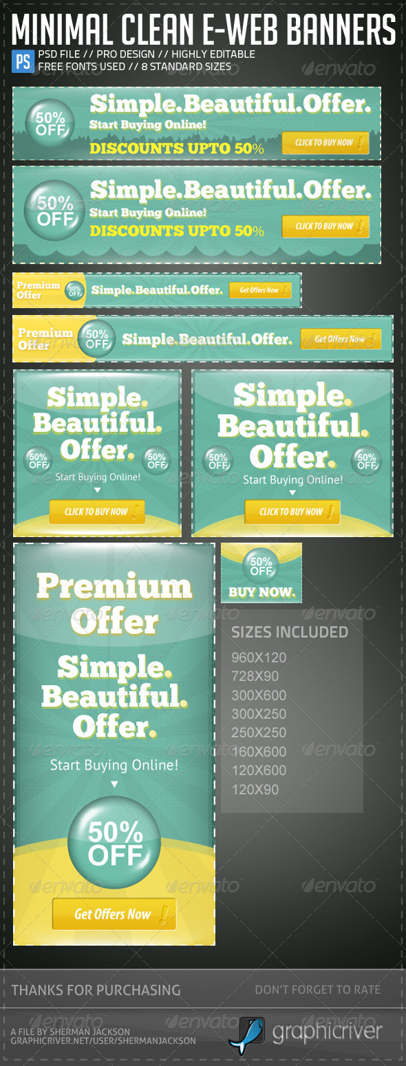 GraphicRiver Minimal Clean E-Web Banners & Ads 5192300 GraphicRiver Minimal Clean E-Web Banners & Ads 5192300