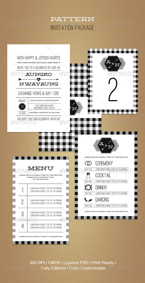 GraphicRiver Pattern Invitation Package 5194259 GraphicRiver Pattern Invitation Package 5194259