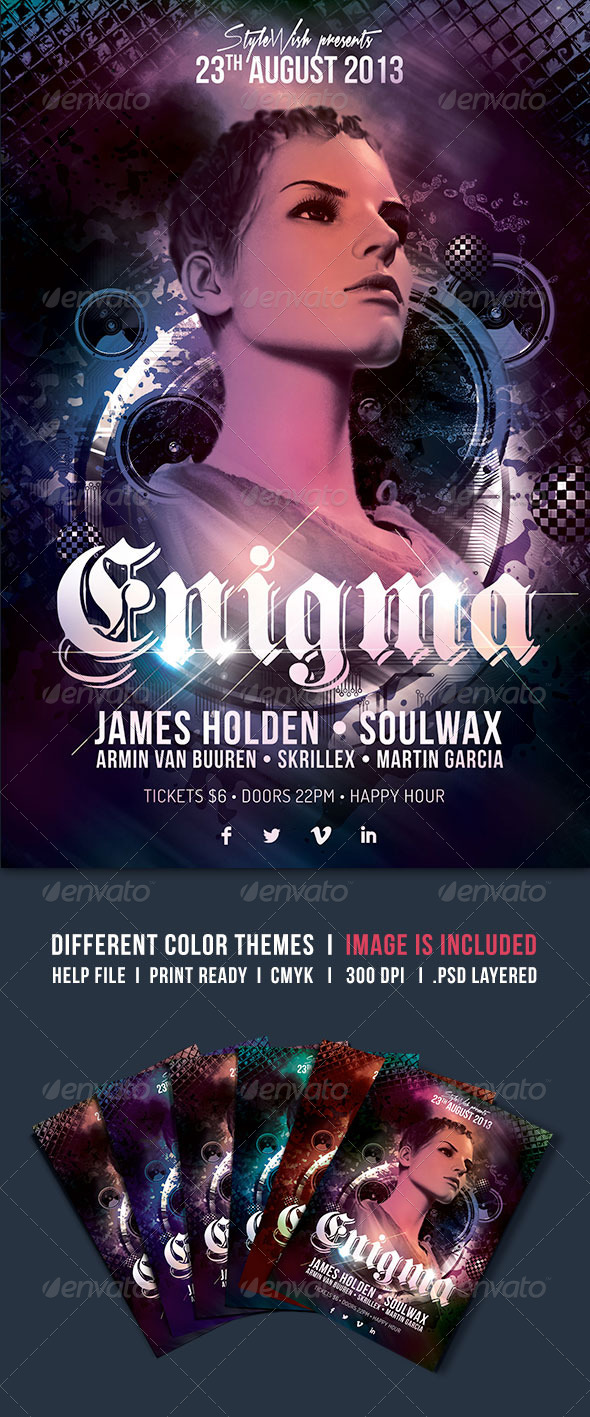 GraphicRiver Enigma Party Flyer 5195655 GraphicRiver Enigma Party Flyer 5195655