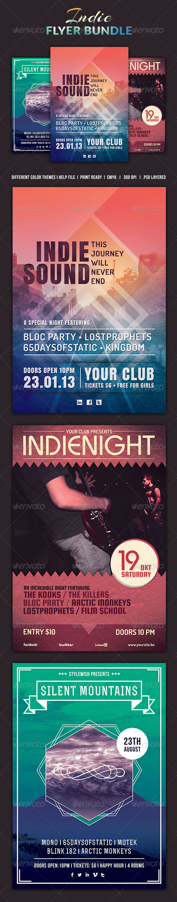 Indie Flyer Bundle - Concerts Events